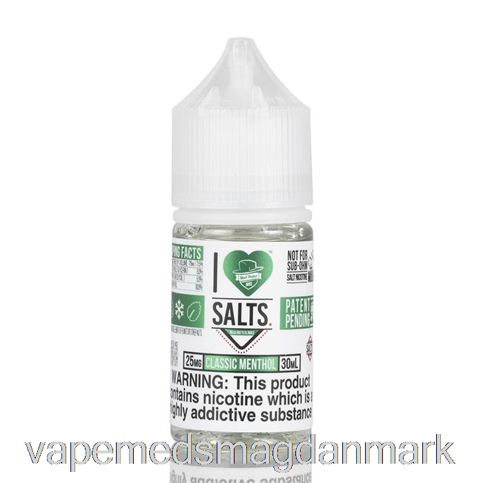 Vape Med Smag Klassisk Menthol - Jeg Elsker Salte - 30ml 50mg
